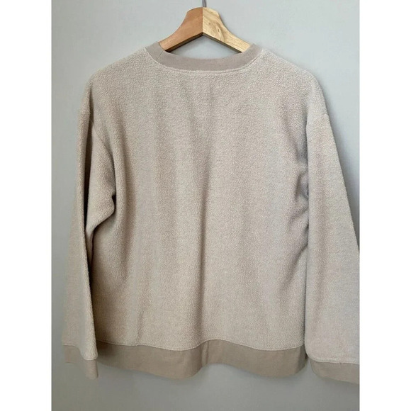 Madewell Women's (Re)sourced Brushed Side-Button Relaxed Sweatshirt in Cream XXS - Picture 12 of 16